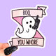 Boo You Whore Halloween Sticker