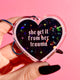 She Get It From Her Trauma Heart Holographic Keychain