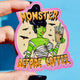 Momster Before Coffee Halloween Sticker