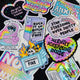 Funny Mental Health Sticker Pack –  Holographic Waterproof Vinyl Decals – Discounted Bundle of Anxiety, Therapy & Trauma Humor