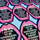 Anti-Fascist Statement Sticker – Bold Political Vinyl Sticker with Pink Glitter Mouth