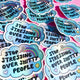 Vinyl Sticker – Stop Stressing Over Shitty People – Holographic Rainbow Cloud Decal