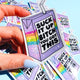 Funny Vinyl Sticker – Suck It Up B*tch You Got This – Holographic Rainbow Juice Box Decal