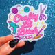 Crafty Lil Bitch- Glitter Holographic Vinyl  Sticker