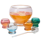 Colorful 1.7 Gallon Punch Bowl with 4 10oz