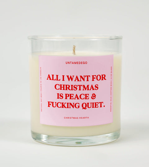 All I Want for Christmas Is Peace & Fucking Quiet | Funny Christmas Candle