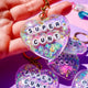Super Cunt Glitter Moon Keychain