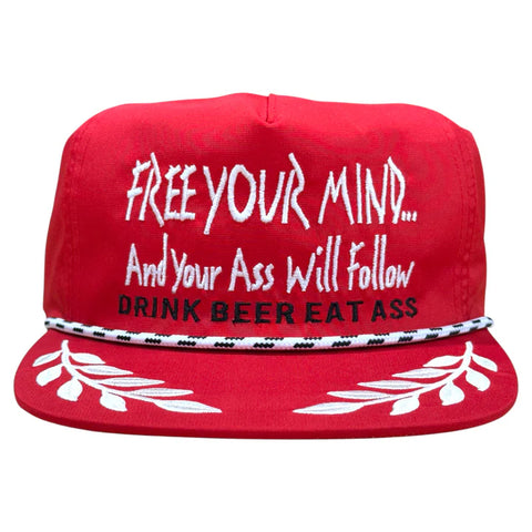 Free Your Mind Rope Hat Custom Embroidered