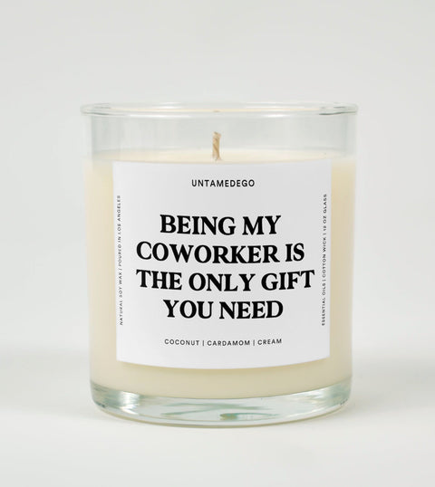 Being My Coworker Is The Only Gift You Need Glass Candle