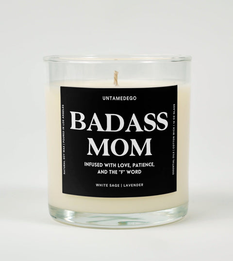 Badass Mom Glass Candle