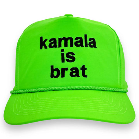 Kamala Is Brat Rope Hat Custom Embroidered