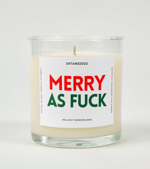 Merry as Fuck | Funny Christmas Candle