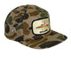 Mallard Embroidered On A Camo SnapBack Hat Cap