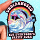 Undiagnosed But Everyone’s Pretty Sure Sticker – Retro Dolphin Holographic Vinyl Sticker