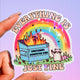 Everything Is Just Fine Sticker – Dumpster Fire Rainbow Holographic Vinyl Sticker