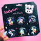 Anarchist Pin Pack –  Limited Drop- Holographic Pastel Buttons Pin pack (Set of 6)