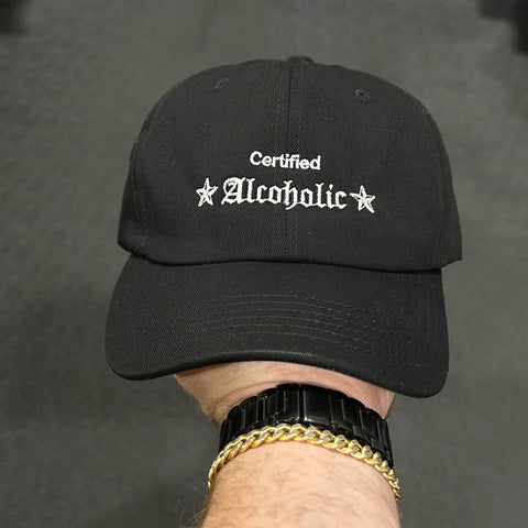 Certified Alcoholic Hat Custom Embroidered