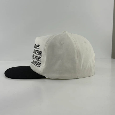 55 Burgers 55 Fries Pay It Forward Black/White SnapBack I Think You Should Leave custom embroidered