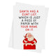 Santa Has a Cunt List Card | Funny Offensive Christmas Greeting Card