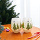 Christmas Tree Holiday Themed Wine & Water Glasses - Set of 2