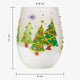 Christmas Tree Holiday Themed Wine & Water Glasses - Set of 2