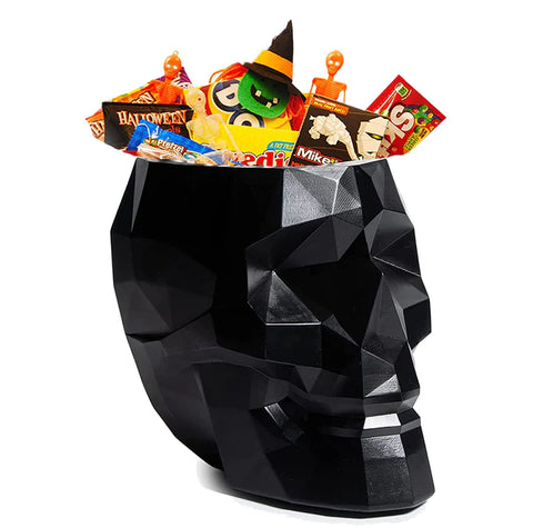 Geometrical Skull Halloween Candy Server Bowl (Black)