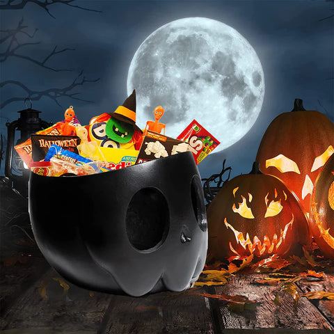 Ghost Geometrical Black Halloween Candy Bowl (Black)