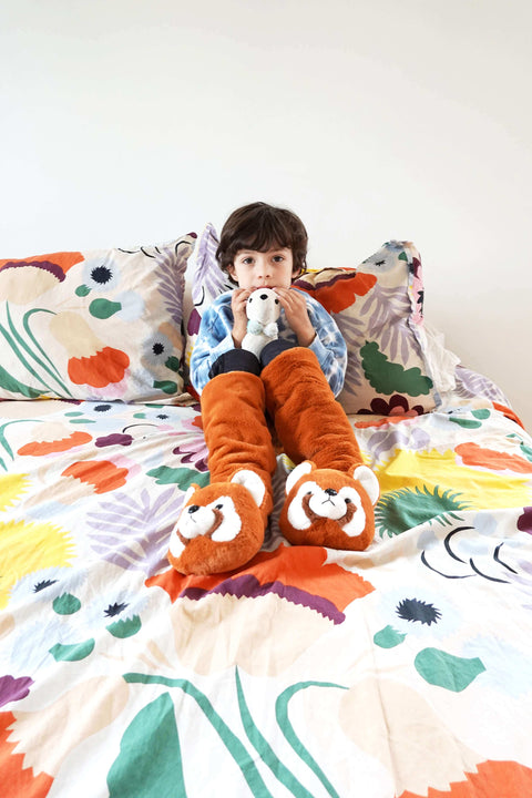 Red Panda Kids Slipper Socks