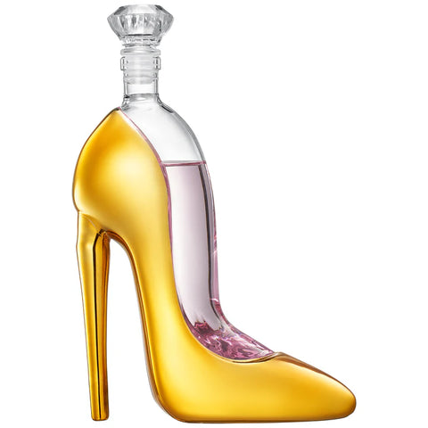 Gold Heel Stiletto High Heels Shape Decanter