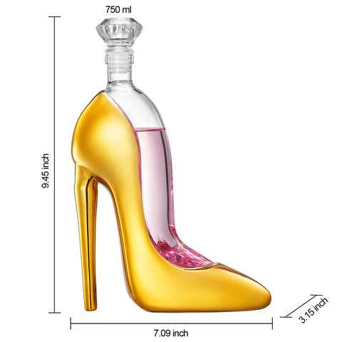 Gold Heel Stiletto High Heels Shape Decanter