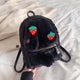 Plush Strawberry Bunny Backpack