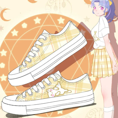 Kawaii Plaid Sneakers