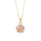 Crystal Cherry Blossom Pendant Necklace