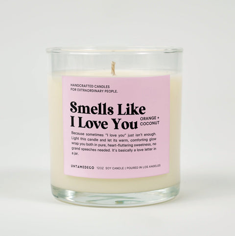 Smells Like I Love You Glass Candle