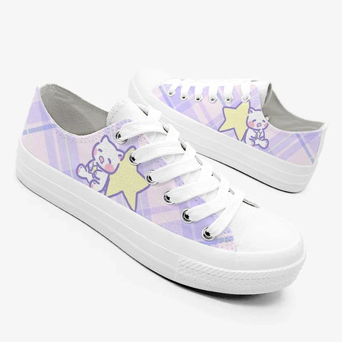 Kawaii Plaid Sneakers