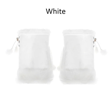 Fingerless Faux Rabbit Fur Gloves