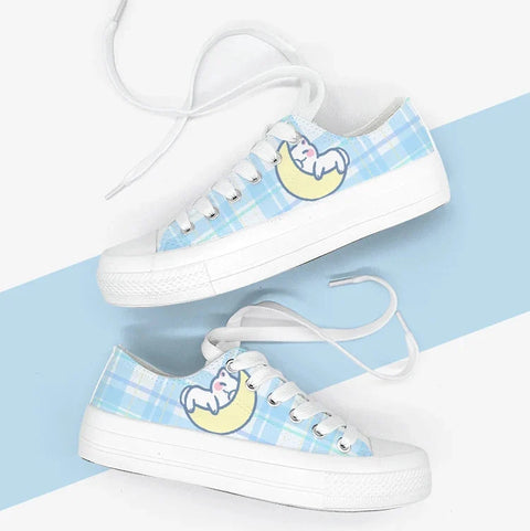 Kawaii Plaid Sneakers