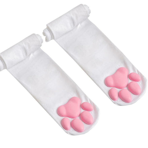 Thigh High Cat Paw Stockings & Arm Warmers