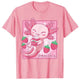 Kawaii Axolotl Strawberry Milk T-Shirt