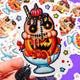 Horror Sundae Halloween Sticker