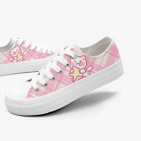 Kawaii Plaid Sneakers