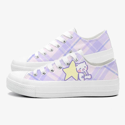 Kawaii Plaid Sneakers