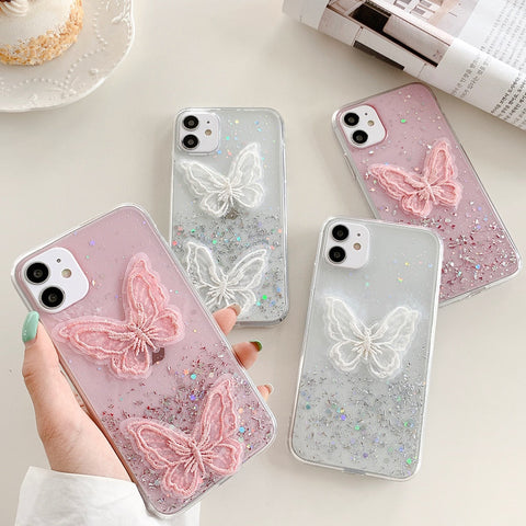 Glitter Star Butterfly iPhone Cases