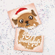 Endless Dog Prank Christmas Holiday Card With Glitter