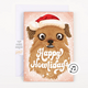 Endless Dog Prank Christmas Holiday Card With Glitter