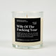 Wife Of The Fucking Year Glass Candle