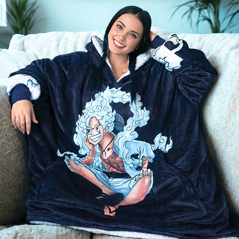gear 5 Luffy One Piece Wearable Blanket Hoodie for Kids & Adults | OLM Toys