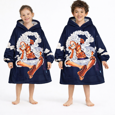 gear 5 Luffy One Piece Wearable Blanket Hoodie for Kids & Adults | OLM Toys
