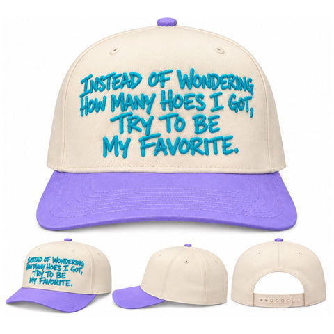 Instead of Wondering How Many Hoes I Got Embroidered Hat