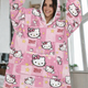 Hello Kitty Wearable Blanket Hoodie for Kids & Adults | OLM Toys